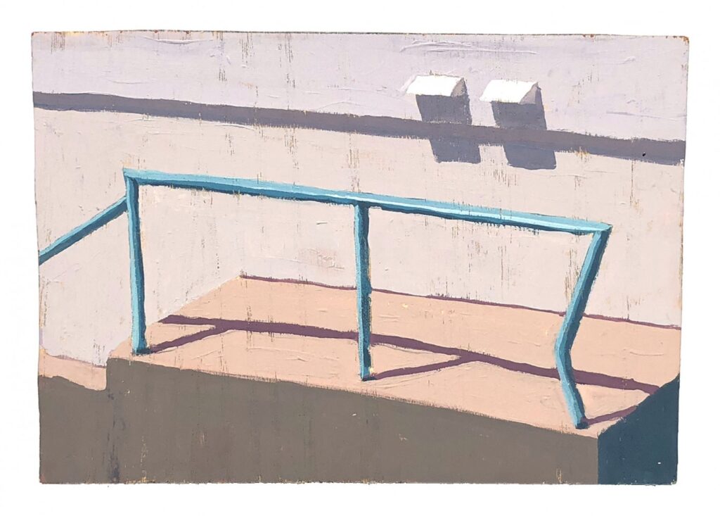 Diana Kohne painting of a railing urban scenes