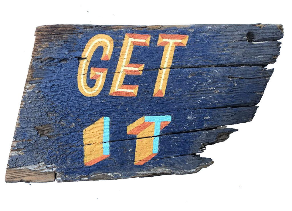 get it hand lettered sero waste sign