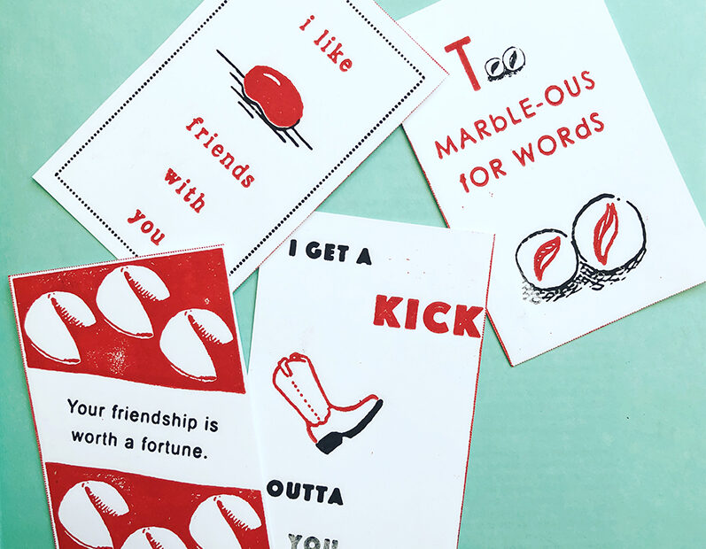 letterpress classroom valentines