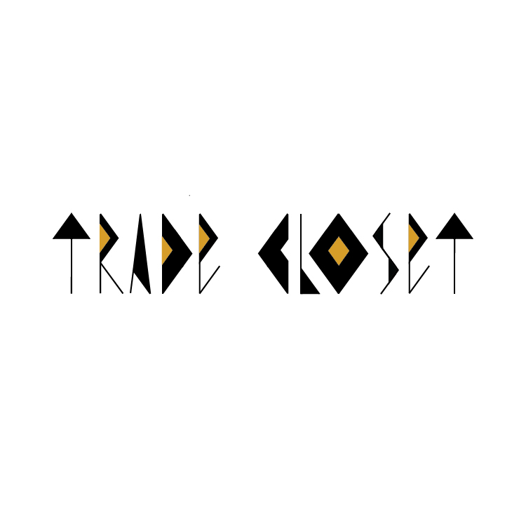 trade closet logo with geometric letters by diana kohne
