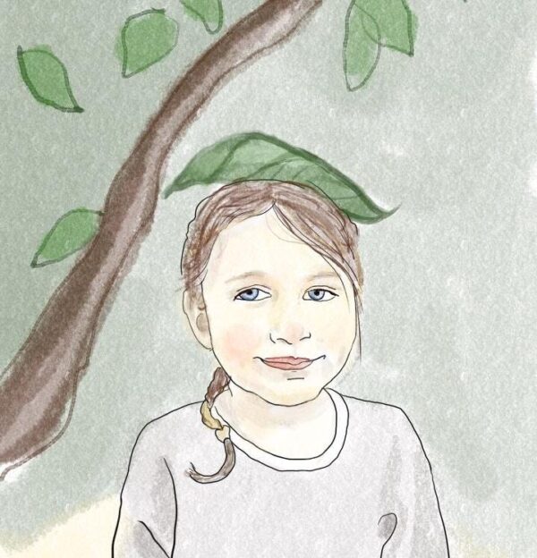 digital child portrait drawing