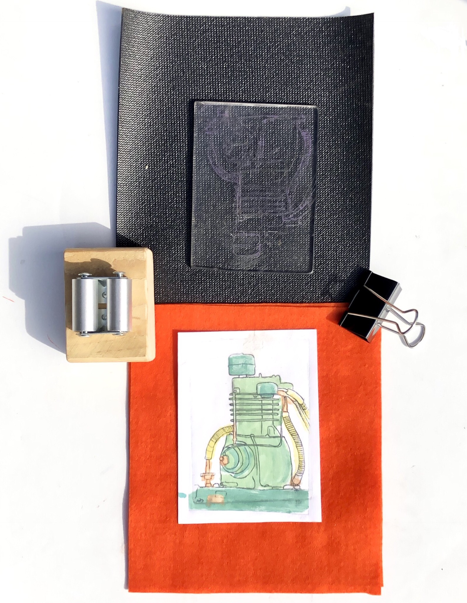 Print etchings, linocuts & monoprints with a Pocket Press Kit - Diana Kohne