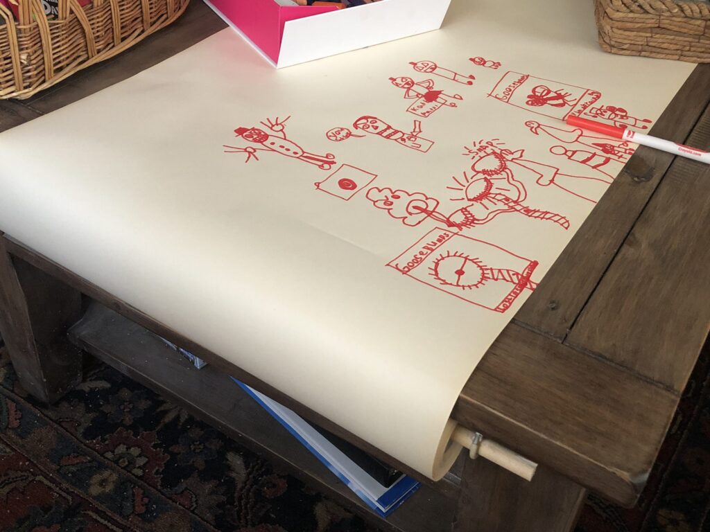 DIY art table for kids