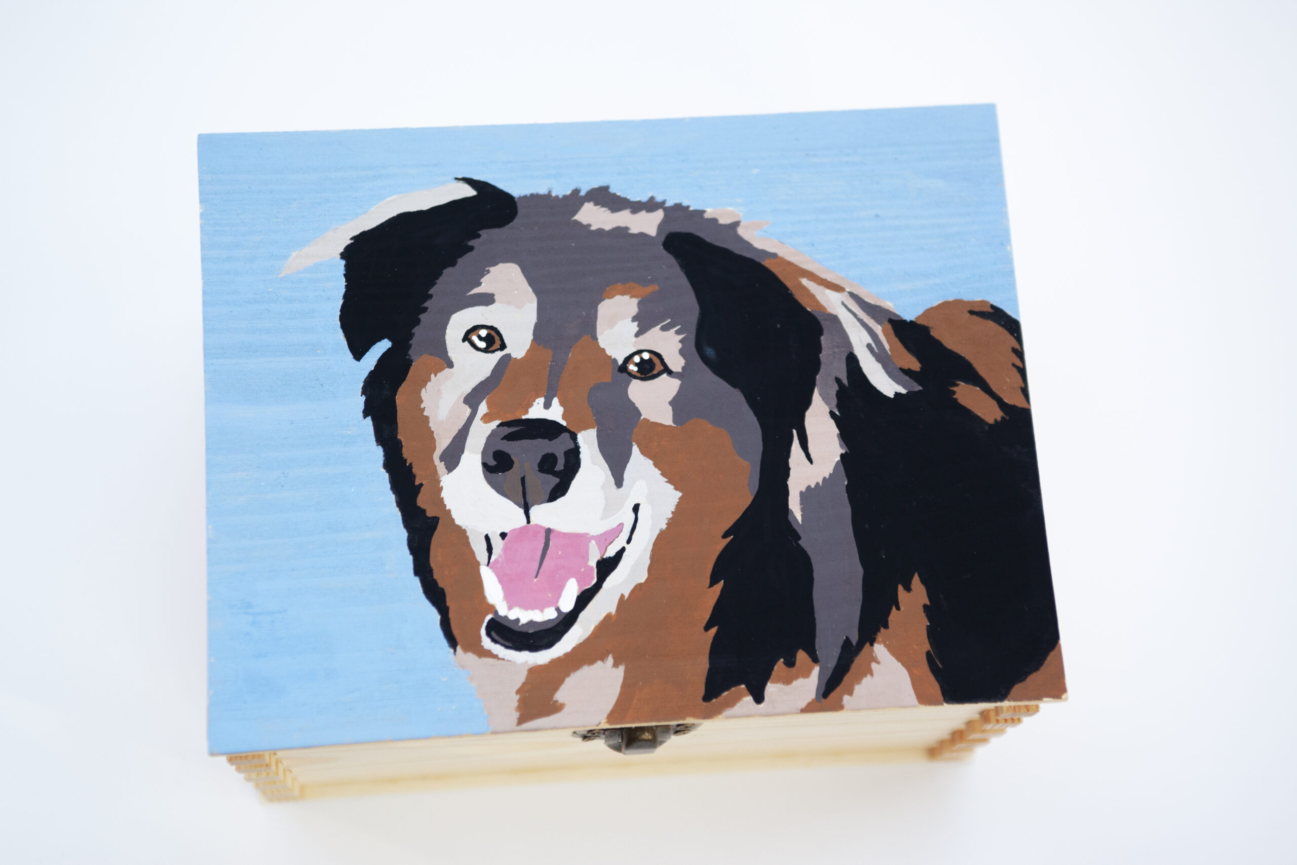 Pet Portrait Painting Urn Wooden Box - Image 6