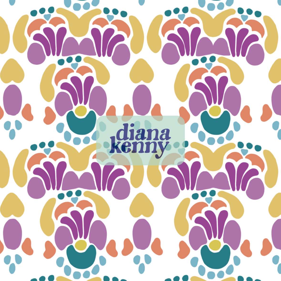 groovy abstract seamless pattern digital paper design with geometric but rounded color blobs of dark yellow