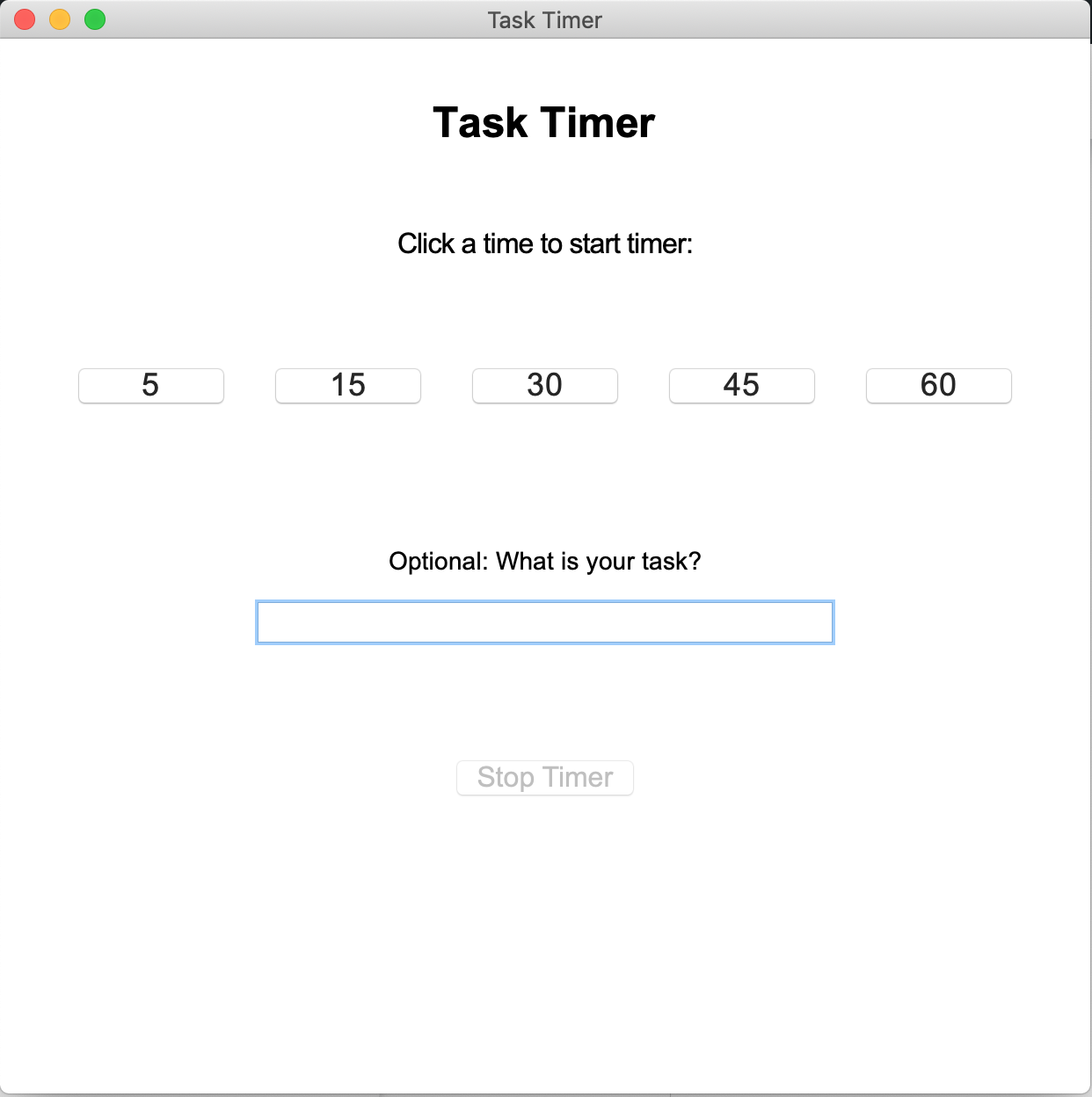 Task Timer with Log App for Mac Computers