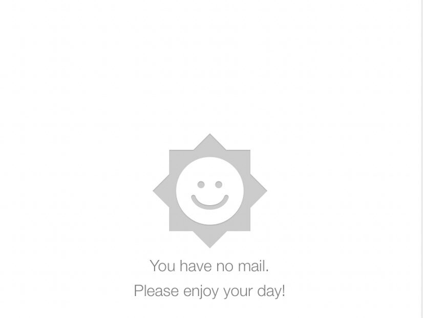 shows an empty cleared out gmail inbox
